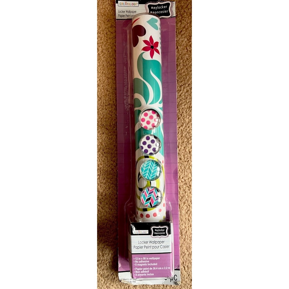 Creatology Locker Wallpaper 9 Piece Kit with Magnets - 12" x 90" (New/Sealed)